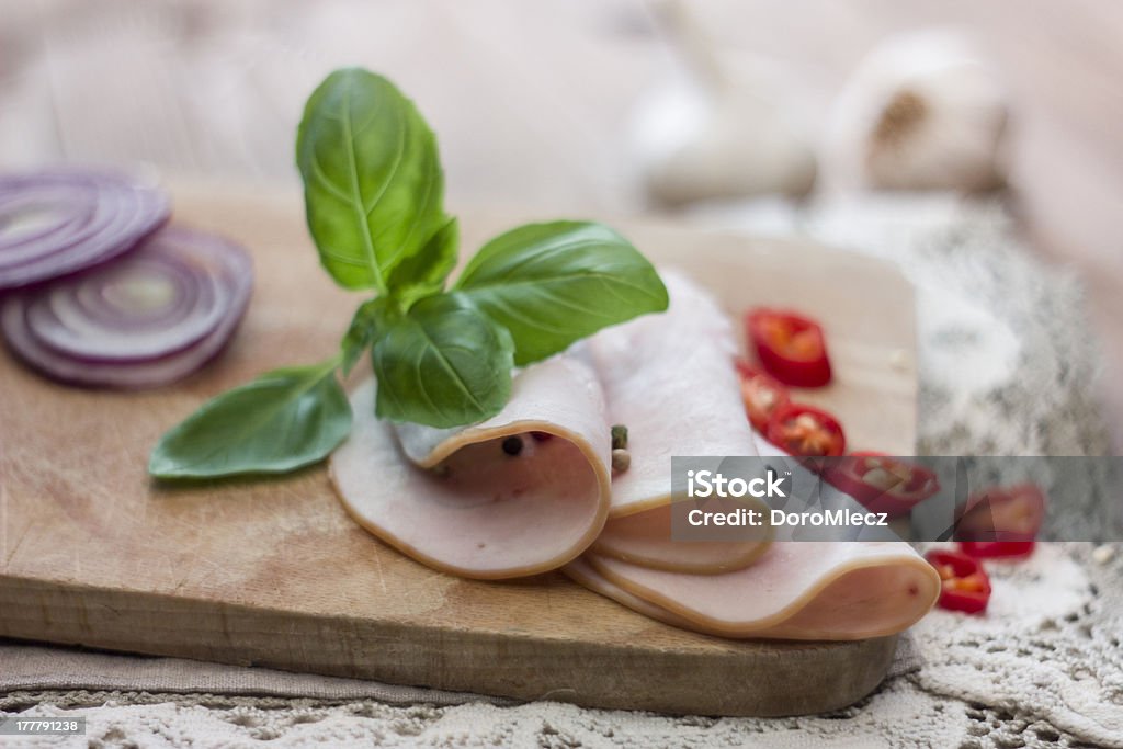 Traditionnel Jambon - Photo de Ail - Légume à bulbe libre de droits