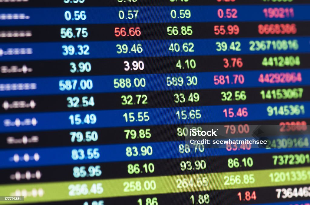 Stock market Grafik - Lizenzfrei Tabellenkalkulation Stock-Foto