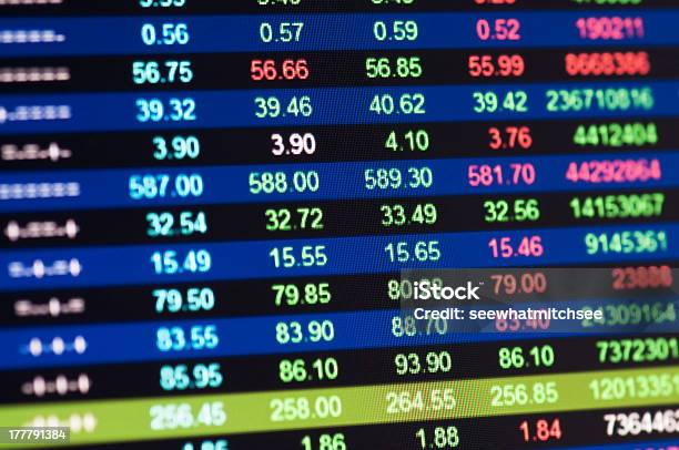 Stock Market Grafik Stockfoto und mehr Bilder von Tabellenkalkulation - Tabellenkalkulation, Makrofotografie, Negative Emotionen