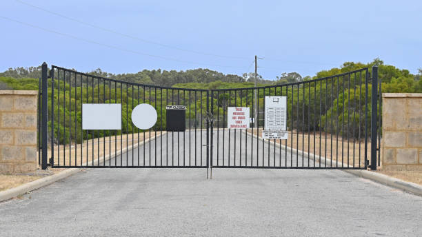 istock Steel entrance gate 1777914098