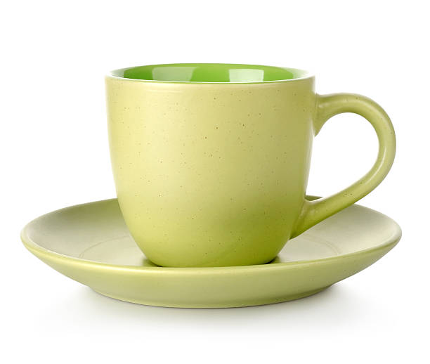 istock Green cup and saucer 177791426