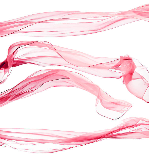 istock Streams of wavy red lines on a white background  177791432