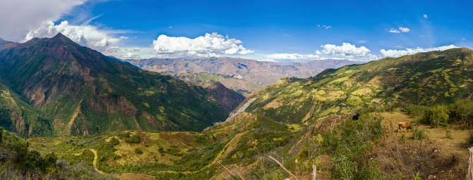 Fantastic peruvian landscape on salcantay trail