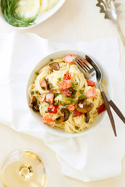 istock Capellini Pasta with Salmon and Vegetables 177793652