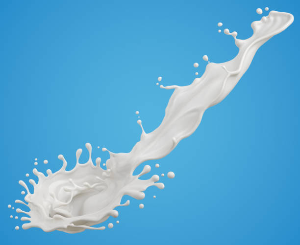 istock White milk splash isolated on background, liquid or Yogurt splash. 1777944710