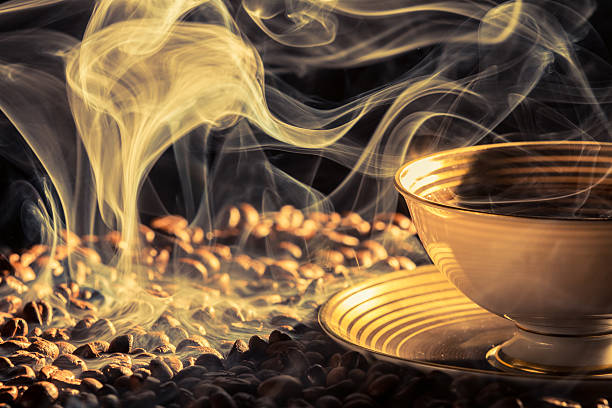Strange smoke taking away from coffee seeds