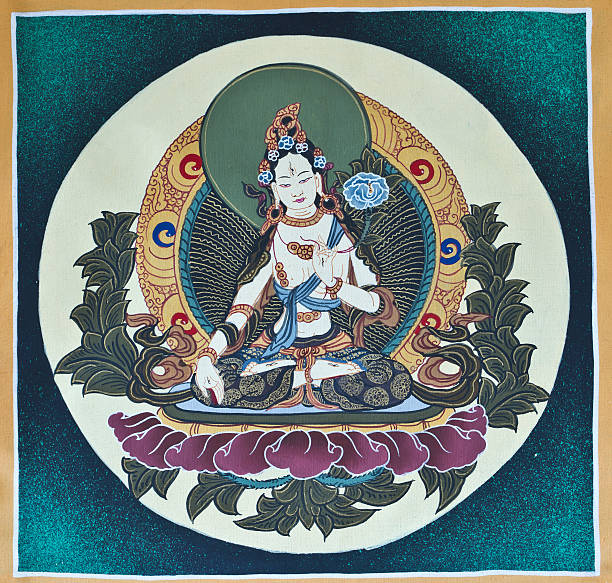 tara godness tangka, de pintura do nepal - tanka imagens e fotografias de stock