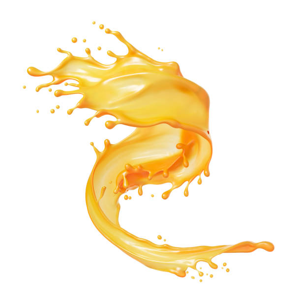istock orange juice splash isolated on white background. 1777957858