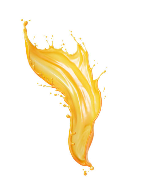 istock orange juice splash isolated on white background. 1777957859