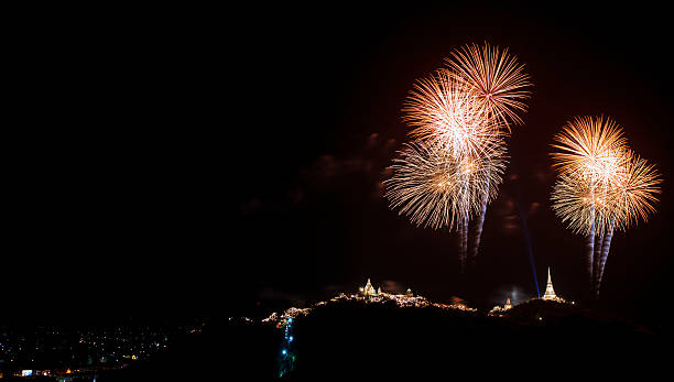 istock beautiful fireworks in the night sky 177795798