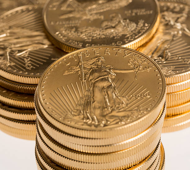 istock Collection of one ounce gold coins 177795806