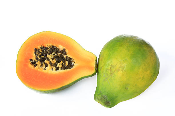 istock Halved papaya fruit 177795837