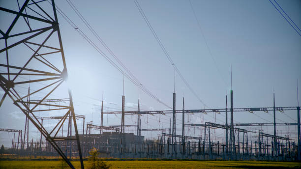 istock Bright Sun Shining Over Transformers At Power Station 1777960686