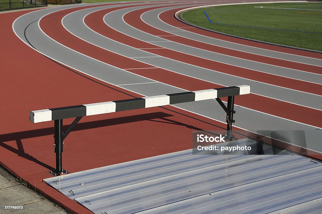 Track und Sportler Hürdenlauf field - Lizenzfrei Fotografie Stock-Foto