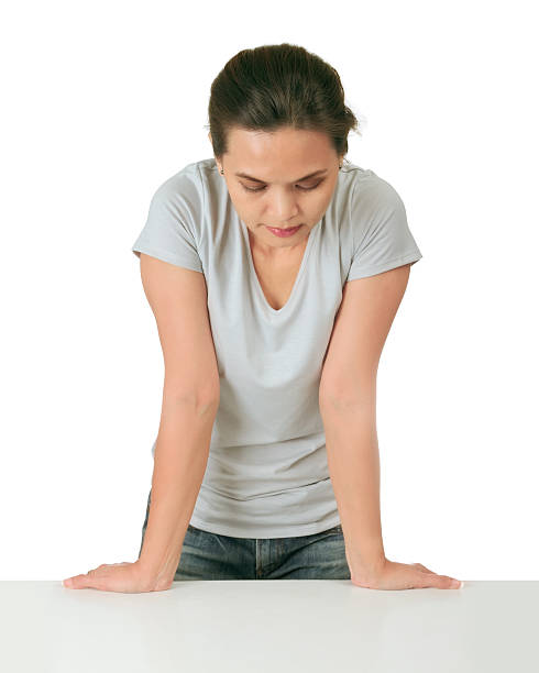 istock Isolated middle age woman with stress expression 177796493