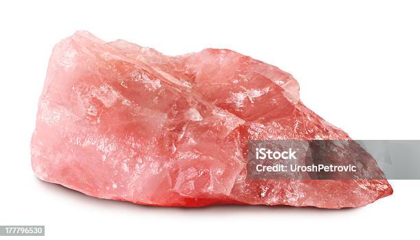 Rose Quartz Gemstone Rock Stock Photo - Download Image Now - Rose Quartz, Crystal, Cut Out