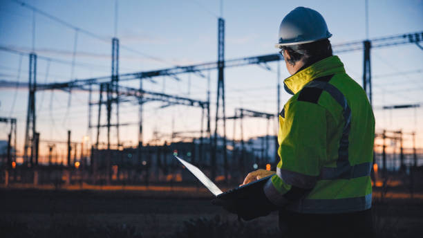 istock Thoughtful Male Electrical Engineer Using Laptop At Dark Power Station During Twilight 1777966017