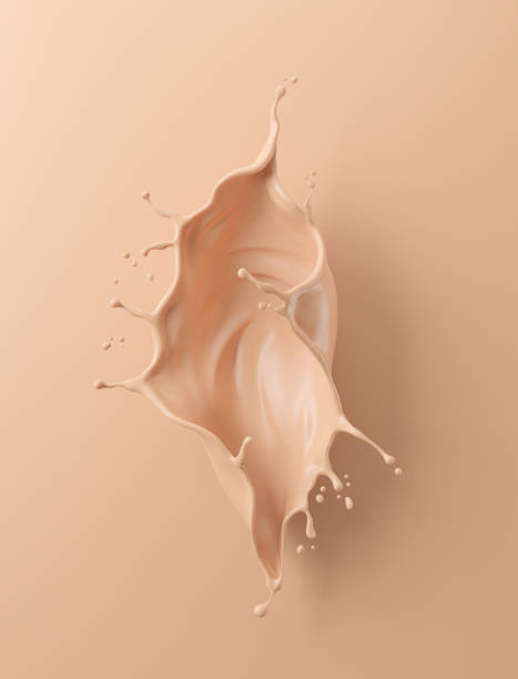 istock Cosmetic Liquid, foundation splash cream for beauty cosmetic product. 1777966021