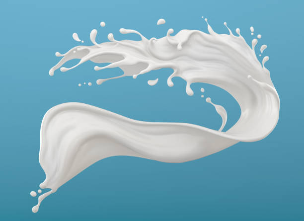 istock White milk splash isolated on background, liquid or Yogurt splash, Include clipping path. 3d illustration. 1777966580