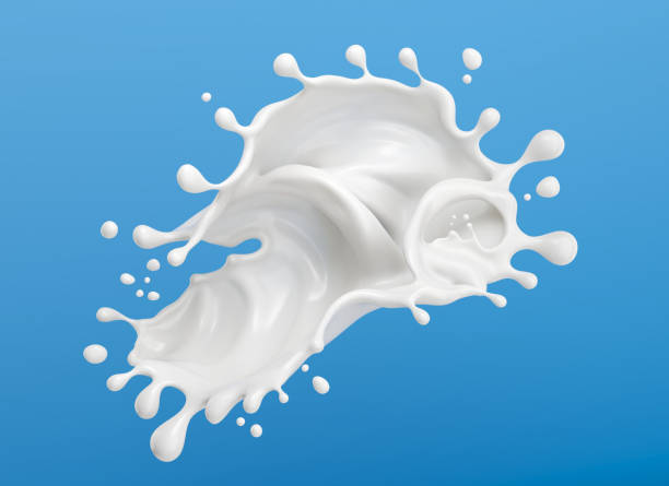 istock White milk splash isolated on background, liquid or Yogurt splash, Include clipping path. 3d illustration. 1777966588