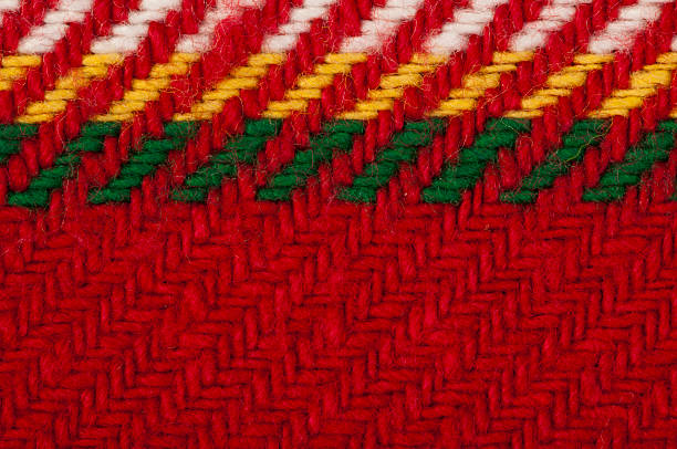 istock Handmade knit green and red background 177797982
