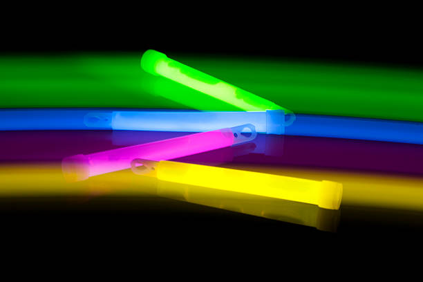 Glow sticks Glow sticks with movement,long time exposure glow stick stock pictures, royalty-free photos & images