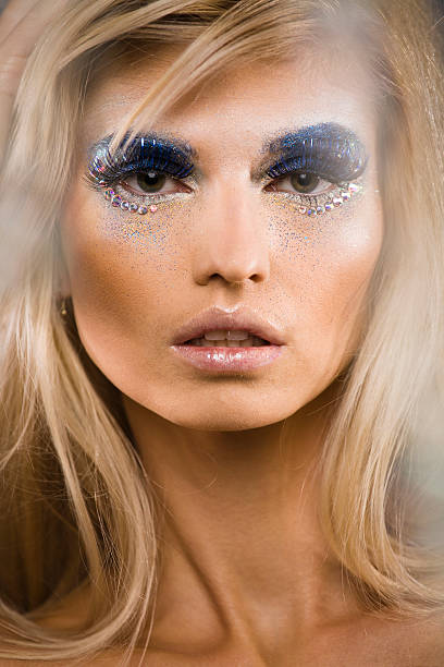 Party Makeup. Closeup Portrait of Cute Woman