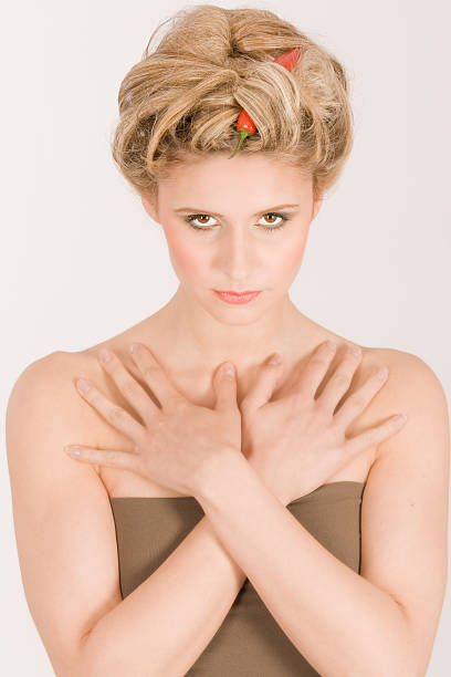 istock Attractive woman with hair vegetable and fruit chain 177799766