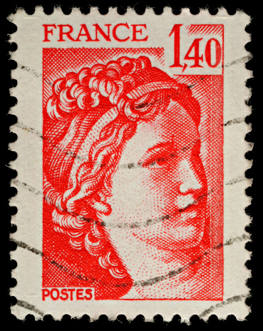 A French Used Postage Stamp, circa 1977