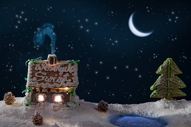 istock Gingerbread cottage in at the lake 177799920