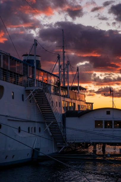 istock Boat hotel Stockholm at sunset 1778000268