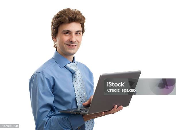 Businessman With Laptop Stock Photo - Download Image Now - Adult, Adults Only, Beautiful People