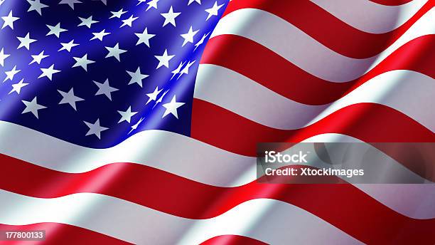 American Flag Stock Photo - Download Image Now - American Flag, Curve, Backgrounds