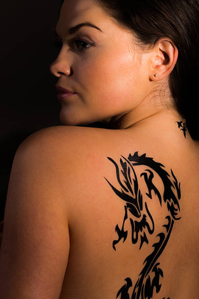 istock Girl with the dragon tattoo 177800503