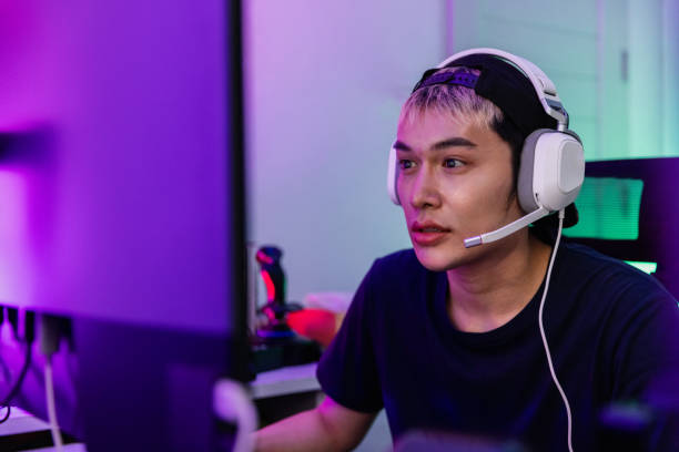 istock Young asian man gamer concentrate playing online game at home. 1778007730