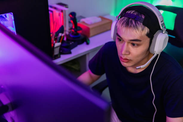 istock Young asian man gamer concentrate playing online game at home. 1778007735