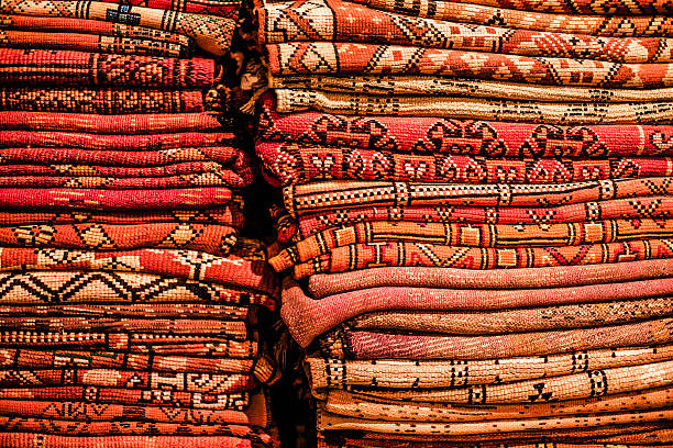istock Bright paints of the Moroccan and berber carpets 177801045
