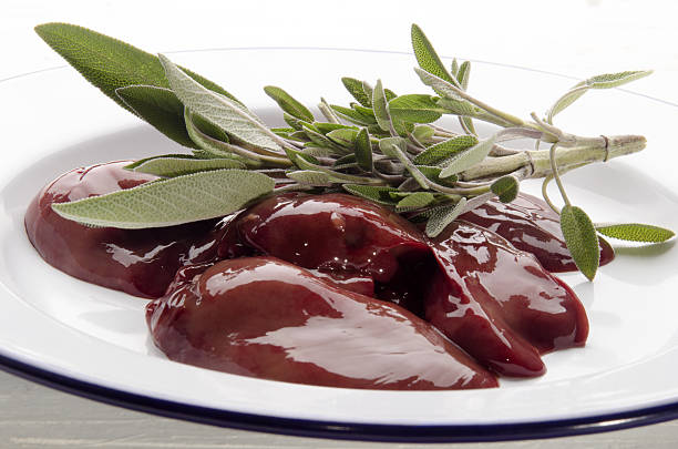 raw chicken liver with organic sage
