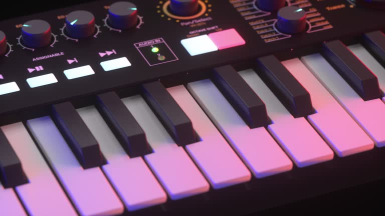 Electronic piano synthesizer keys