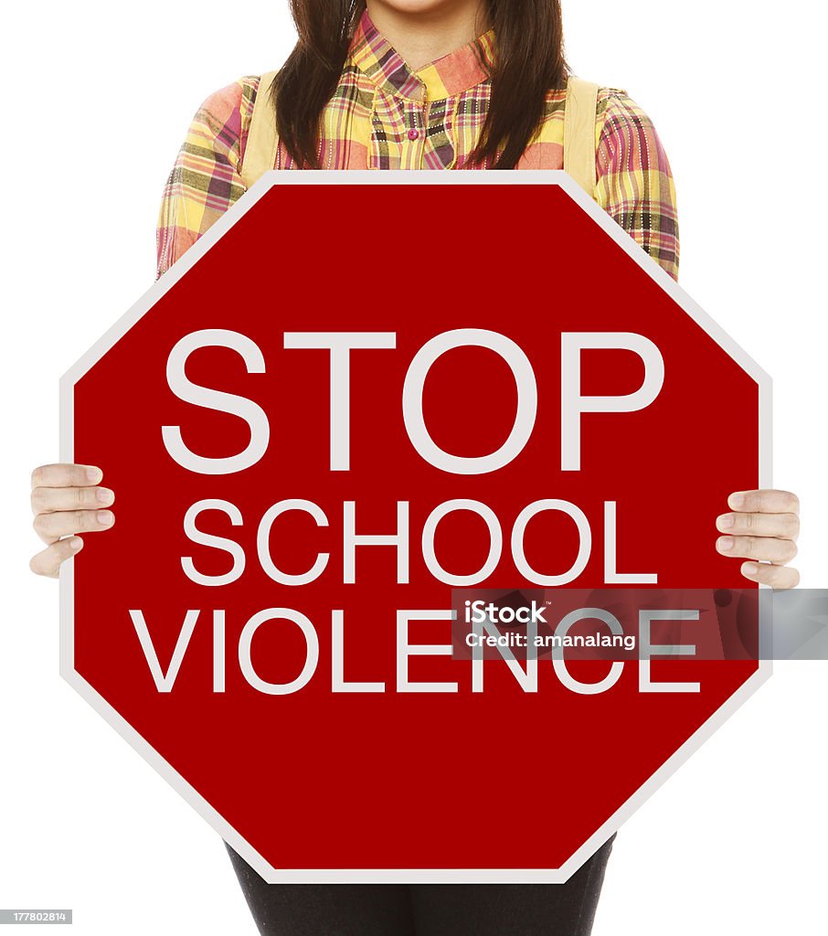 Stop scuola violenza - Foto stock royalty-free di Adulto