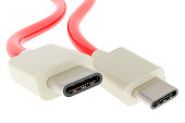 USB-C charging data cable, 3D rendering