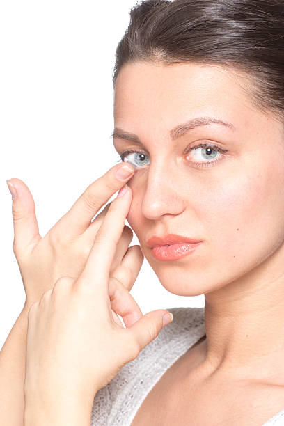 istock Young woman with contact lenses 177803595