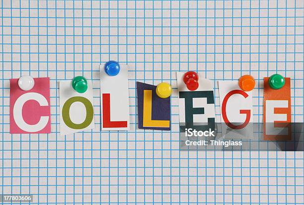 College Stock Photo - Download Image Now - Concepts, Concepts & Topics, Cut Out