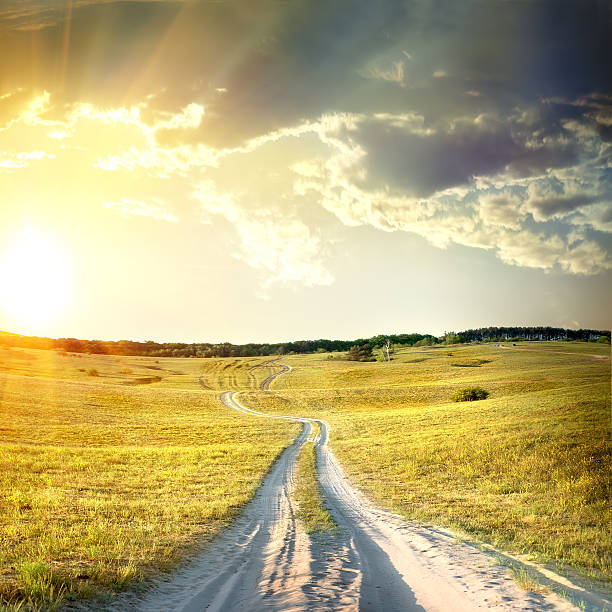 istock Country road  in autumn 177804039