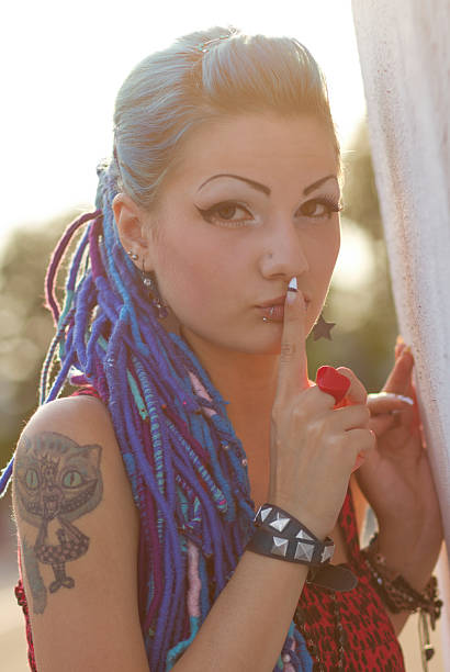 istock Attractive manga girl with tattoo 177804111