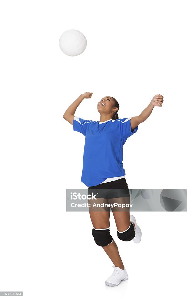 Surpresa jovem Menina a jogar Vôlei - Royalty-free Voleibol - Bola Foto de stock