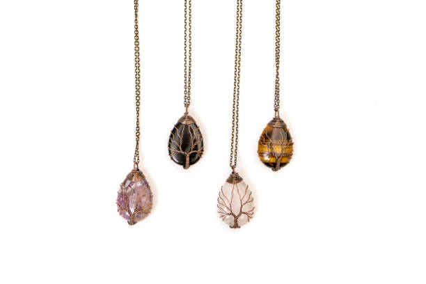 Natural Aura Quartz , Quartz,Orange Calcite  Crystal  Pendant