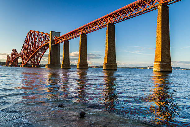 istock Sunset and Forth Road Bridge in Scotland 177805092
