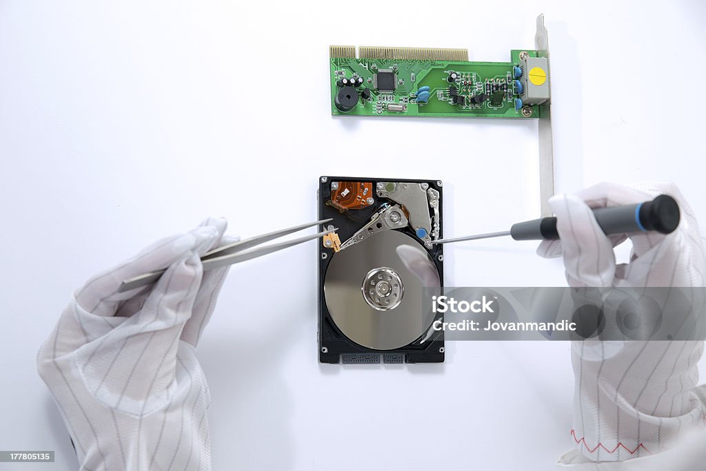 Disco de recuperación - Foto de stock de Chip - Componente de ordenador libre de derechos