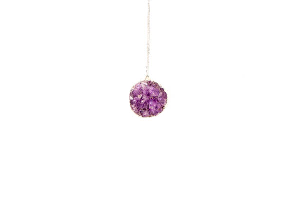 istock Natural Purple Crystal Amethyst Druzy-Quartz Gemstone Pendant 1778060376